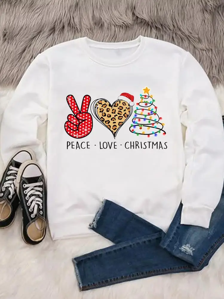 Leopard Love Heart Style Graphic Sweatshirts Happy New Year Women Print Pullovers Merry Christmas O-neck Fashion Clothing
Leopard Love Heart Style Graphic Sweatshirts Happy New Year Women Print Pullovers Merry Christmas O-neck Fashion Clothing