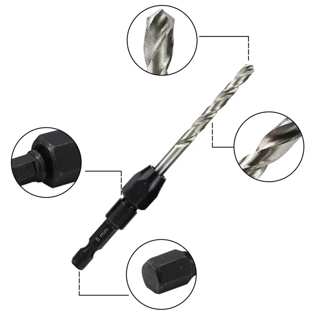 5pcs Quick Chuck Countersink Drill Bit 1/4'' Hexagonal Shank Twist Drill For Thin Stainless Steel Aluminum Alloy Wood Plastic
5pcs Quick Chuck Countersink Drill Bit 1/4'' Hexagonal Shank Twist Drill For Thin Stainless Steel Aluminum Alloy Wood Plastic