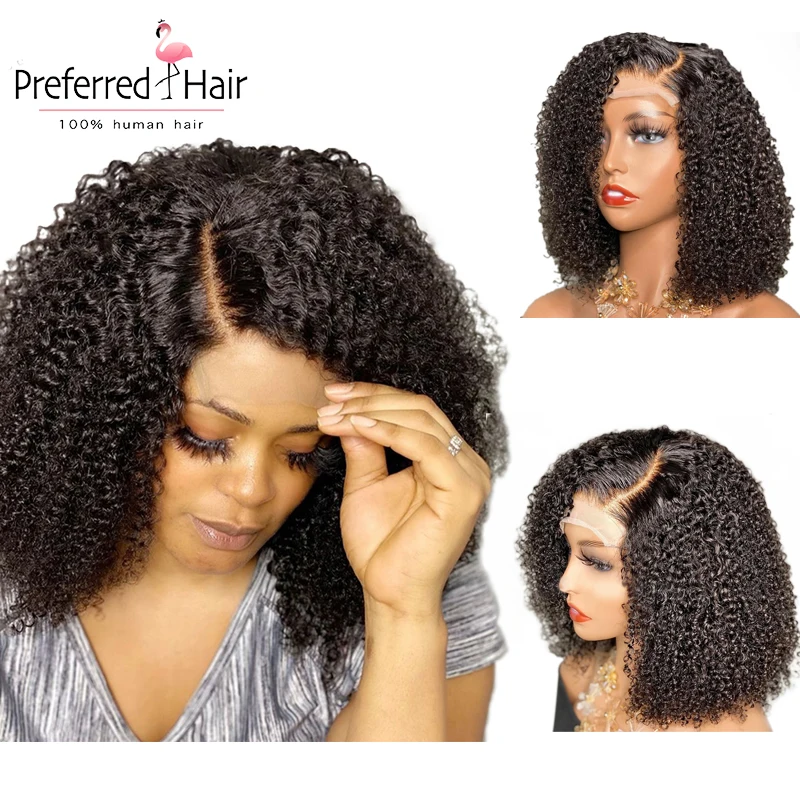 Short Pixie Cut Kinky Curly Bob 4X4 Lace Front Closure Human Hair Wigs For Black WomenPreplucked With Baby Hair Brazilian Remy
Short Pixie Cut Kinky Curly Bob 4X4 Lace Front Closure Human Hair Wigs For Black WomenPreplucked With Baby Hair Brazilian Remy