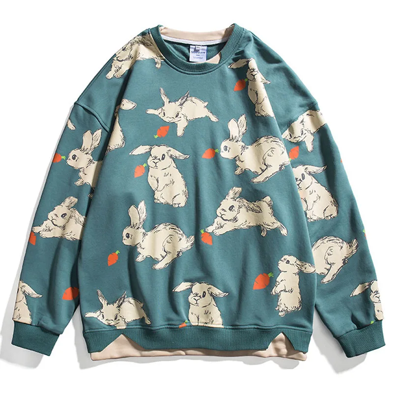 American Round Neck Sweatshirt Men’s And Women Cotton Loose Long-Sleeved Pullover Shirt Rabbit Print Couples Hundred Casual Tops
American Round Neck Sweatshirt Men’s And Women Cotton Loose Long-Sleeved Pullover Shirt Rabbit Print Couples Hundred Casual Tops