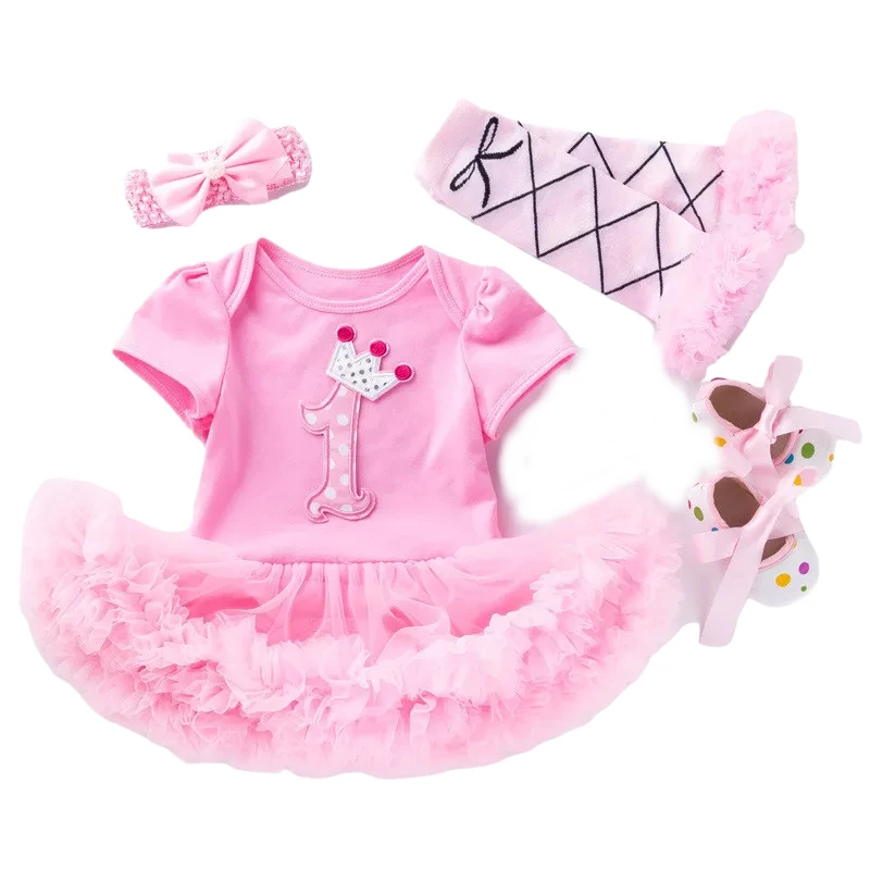 1st Birthday Baby Dress Baby Girls First Birthday Outfit Cotton Short Sleeve Princess Tutu Skirt+Headband+Leggings+Shoes
1st Birthday Baby Dress Baby Girls First Birthday Outfit Cotton Short Sleeve Princess Tutu Skirt+Headband+Leggings+Shoes