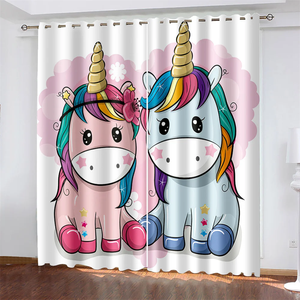 Тканые шторы с принтом единорога, две независимые шторы на левой и правой стороне, затемняющие шторы для спальни
Тканые шторы с принтом единорога, две независимые шторы на левой и правой стороне, затемняющие шторы для спальни