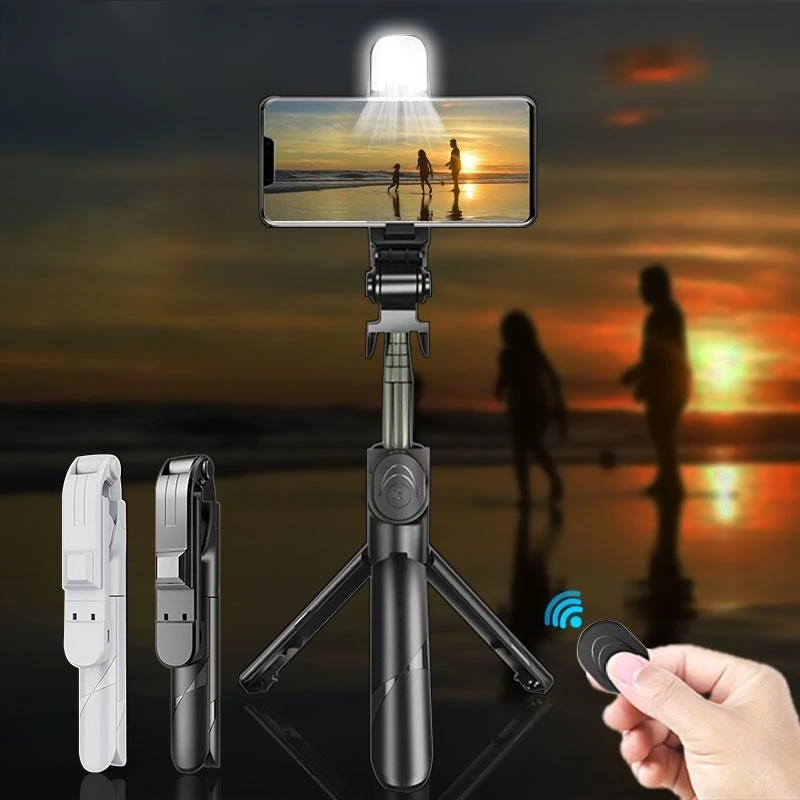 Wireless Selfie Stick Bluetooth Compatible Foldable Mini Tripod For Phone With Fill Light Shutter Remote Control For IOS Android
Wireless Selfie Stick Bluetooth Compatible Foldable Mini Tripod For Phone With Fill Light Shutter Remote Control For IOS Android