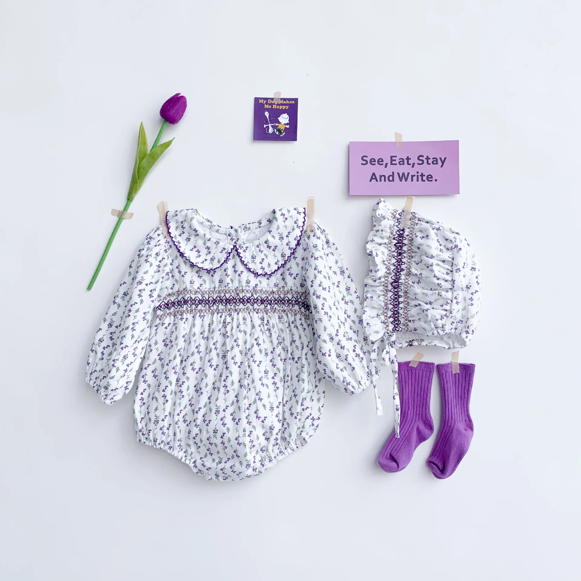2020 Autumn New Purple Floral Baby Jumpsuit Female Treasure Long-sleeved Triangle Romper Baby Child's Bag Fart Baby Onesie
2020 Autumn New Purple Floral Baby Jumpsuit Female Treasure Long-sleeved Triangle Romper Baby Child's Bag Fart Baby Onesie