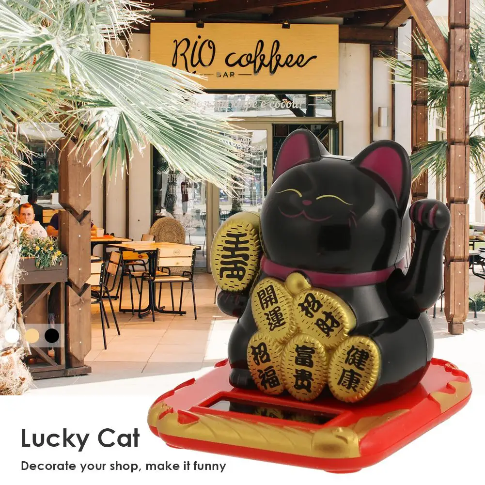 

Китайская счастливая кошка, волнующая богатство, Вибрирующая рука, счастливая кошка, милые фигурки, миниатюры, домашнее ремесло, художестве...