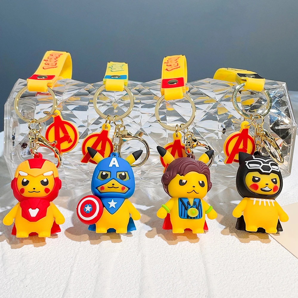 Anime Peripherals Keychain Cosplay Spiderman Iron Man Pikachu Silicone Pendant Keyring Cute Toy Figure Decoration Accessories
Anime Peripherals Keychain Cosplay Spiderman Iron Man Pikachu Silicone Pendant Keyring Cute Toy Figure Decoration Accessories