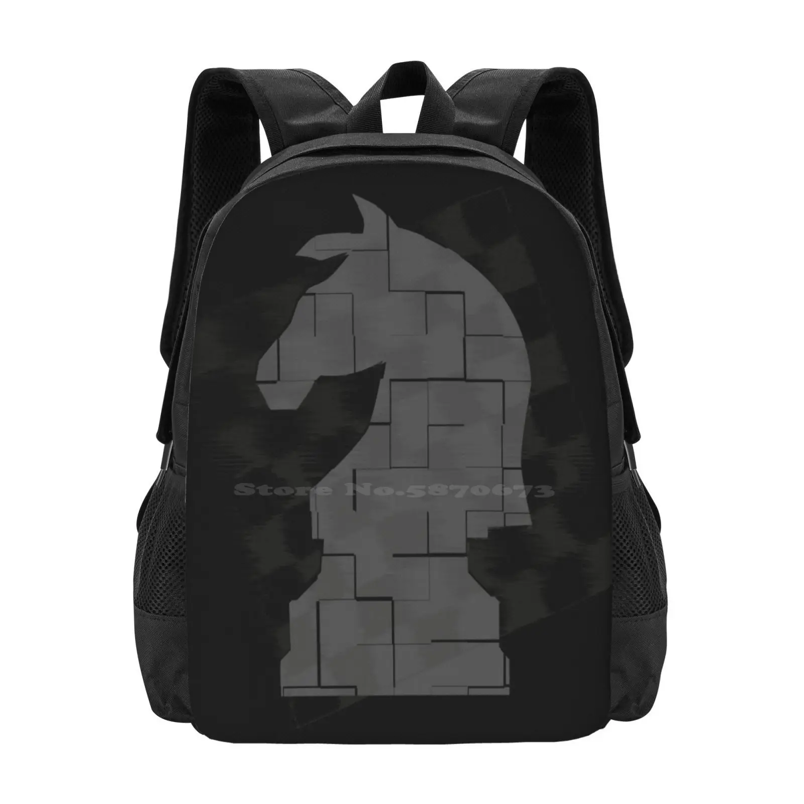 

Chess Horse School Bags For Teenage Girls Laptop Travel Bags Horse Chess Board Game Chess Board Bishop King Pawn Black Groundhog