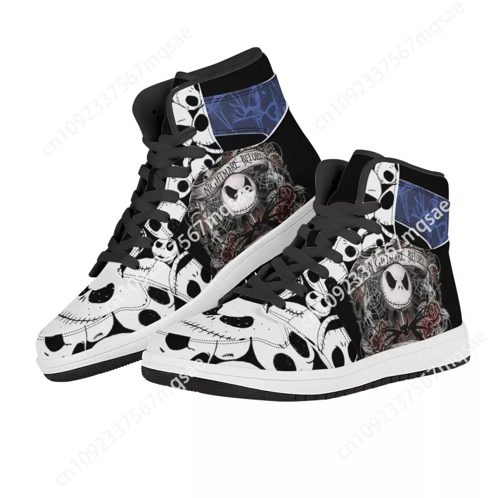 Мужские кожаные повседневные кроссовки Noisydesigns The Nightmare Jack Prints студенческие