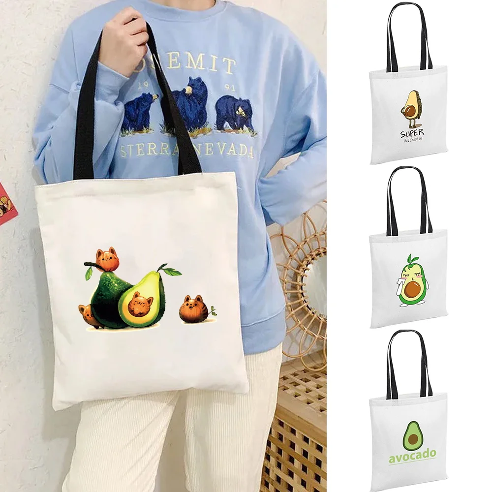 Shopping Canvas Shoulder Bag Women Reusable Grocery Organizer Bags Avocado Pattern Foldable Outdoor Travel Handbag Picnic Tote
Shopping Canvas Shoulder Bag Women Reusable Grocery Organizer Bags Avocado Pattern Foldable Outdoor Travel Handbag Picnic Tote