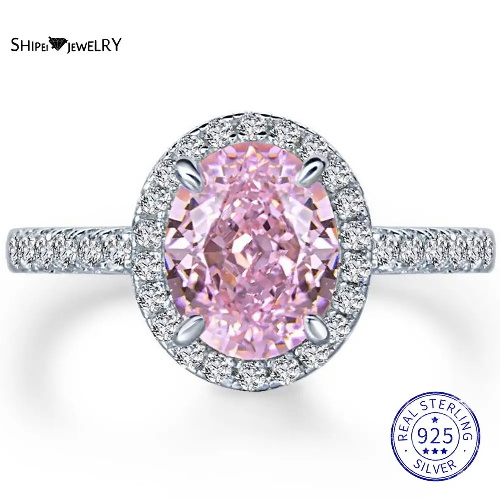Shipei Classic Solid 925 Sterling Silver Radiant Cut 7*9mm Pink Sapphire Created Moissanite Wedding Engagement Ring Fine Jewelry
Shipei Classic Solid 925 Sterling Silver Radiant Cut 7*9mm Pink Sapphire Created Moissanite Wedding Engagement Ring Fine Jewelry
