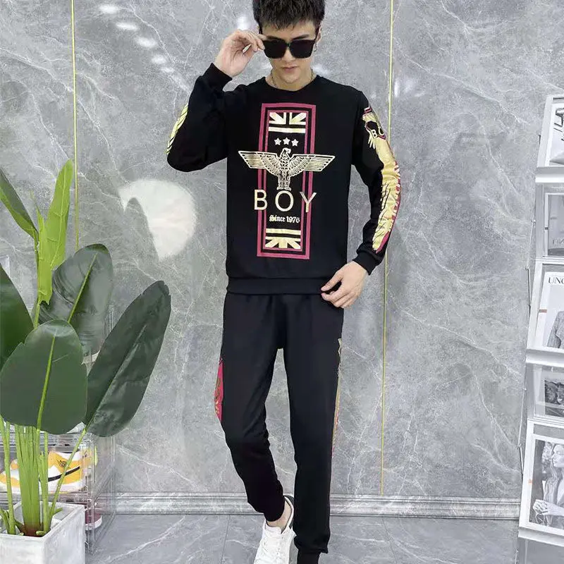 BOY London Men's Suit Autumn/ Winter High-end over Size Pure Cotton Bronzing Luxury Brand Plus Velvet Sports Suit Two-piece Suit
BOY London Men's Suit Autumn/ Winter High-end over Size Pure Cotton Bronzing Luxury Brand Plus Velvet Sports Suit Two-piece Suit