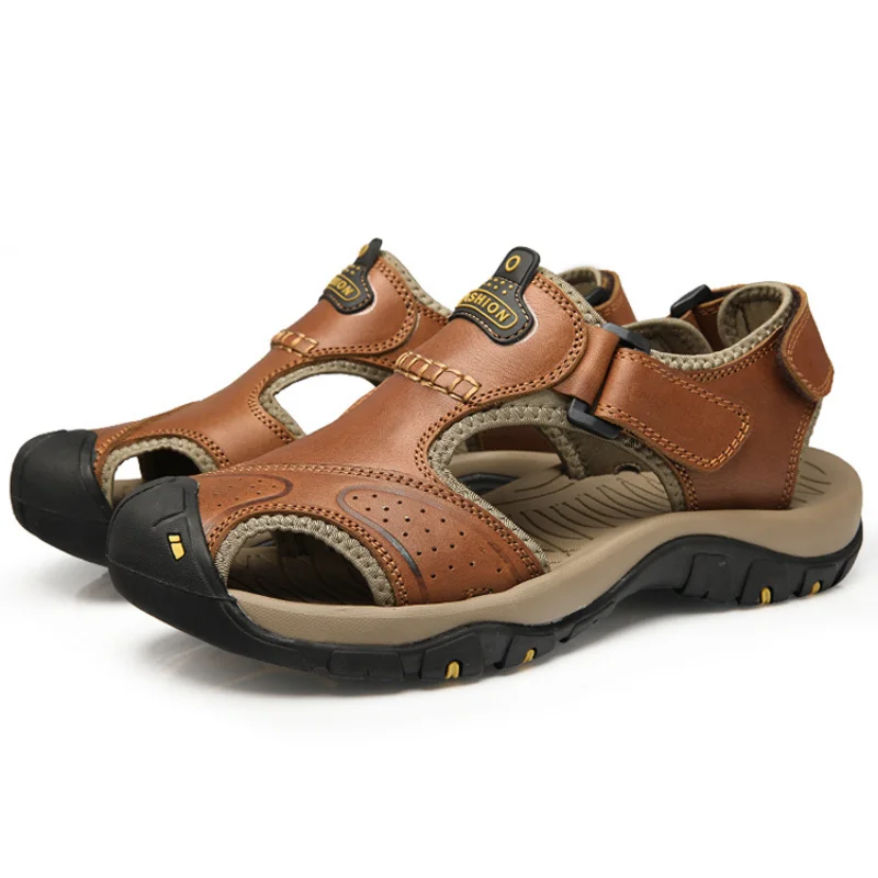 Men Sandals Casual Shoes Cowhide Solid Color Round Mesh button Frosted Breathable Non Slip Wear Resistant
Men Sandals Casual Shoes Cowhide Solid Color Round Mesh button Frosted Breathable Non Slip Wear Resistant