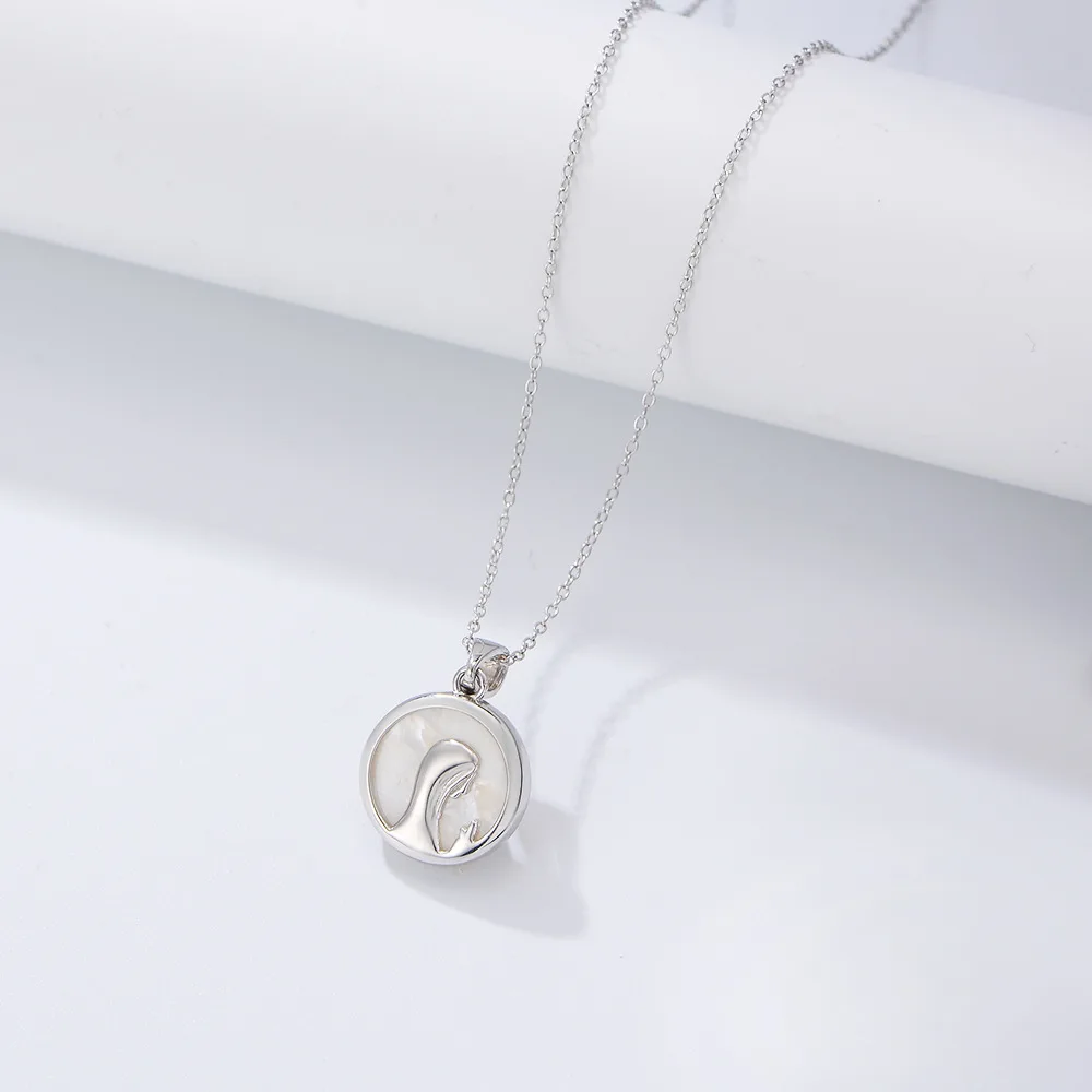 Hot sale s925 silver natural white shell religious prayer necklace Virgin Mary portrait pendant
Hot sale s925 silver natural white shell religious prayer necklace Virgin Mary portrait pendant