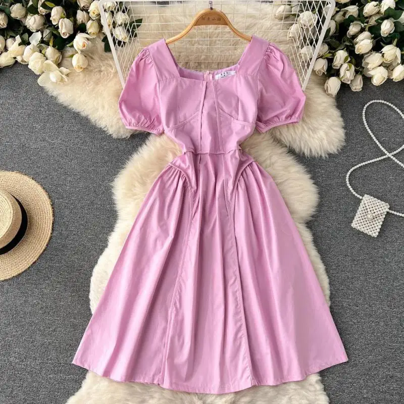 WEIHAOBANG 2022 Summer Women New Solid Color Square Neck Short Sleeve Dress Medium Long High Waist Loose Casual Dress
WEIHAOBANG 2022 Summer Women New Solid Color Square Neck Short Sleeve Dress Medium Long High Waist Loose Casual Dress