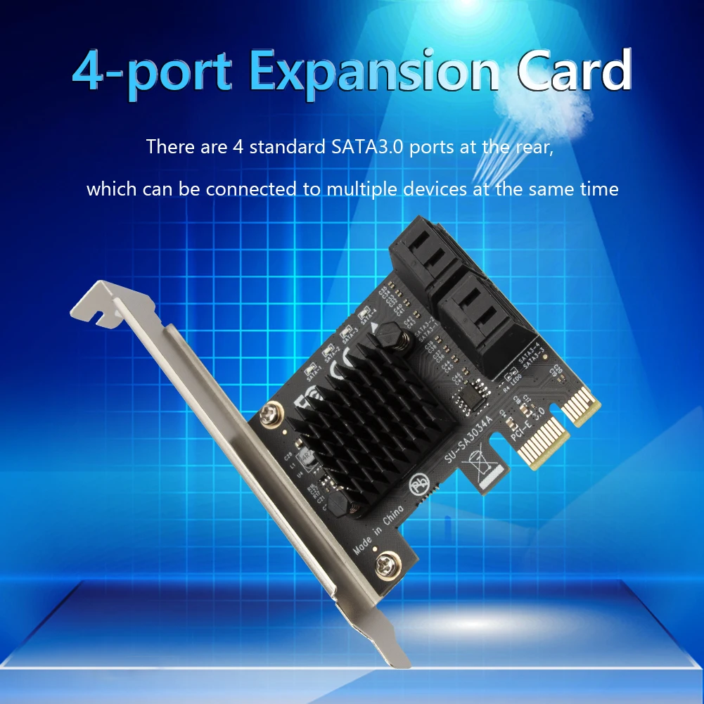 Image Card Extension Cable Adapter Card PCIe SATA Adapter 4 Port SATA III to PCI Express 3.0 X1 Internal Expansion Card
Image Card Extension Cable Adapter Card PCIe SATA Adapter 4 Port SATA III to PCI Express 3.0 X1 Internal Expansion Card