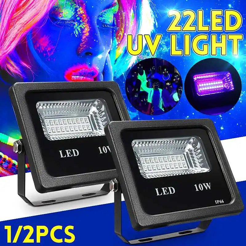 380nm 400nm LED UV Floodlight AC90-265V Waterproof Ultravilet Lamp 2835 Chips 22leds 10W LED Black Light For Party Halloween
380nm 400nm LED UV Floodlight AC90-265V Waterproof Ultravilet Lamp 2835 Chips 22leds 10W LED Black Light For Party Halloween