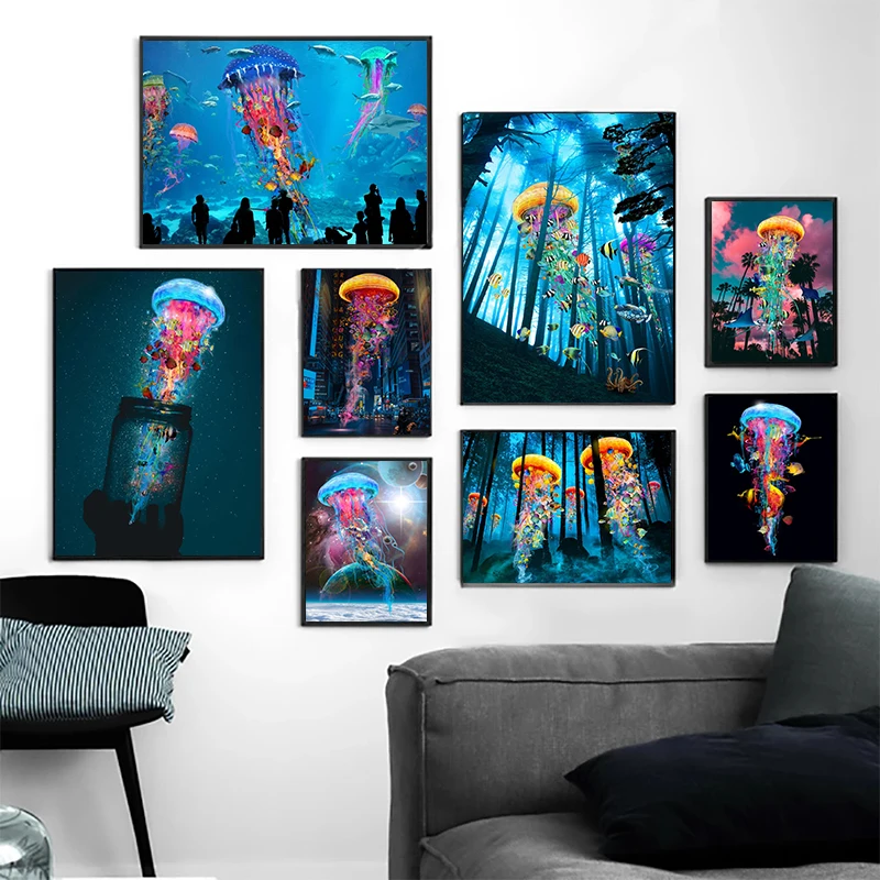 Abstract Art Vivid Jellyfish Print Canvas Painting Poster Wall Art Picture Home Living Room Bedroom Bedroom Decorative Print
Abstract Art Vivid Jellyfish Print Canvas Painting Poster Wall Art Picture Home Living Room Bedroom Bedroom Decorative Print