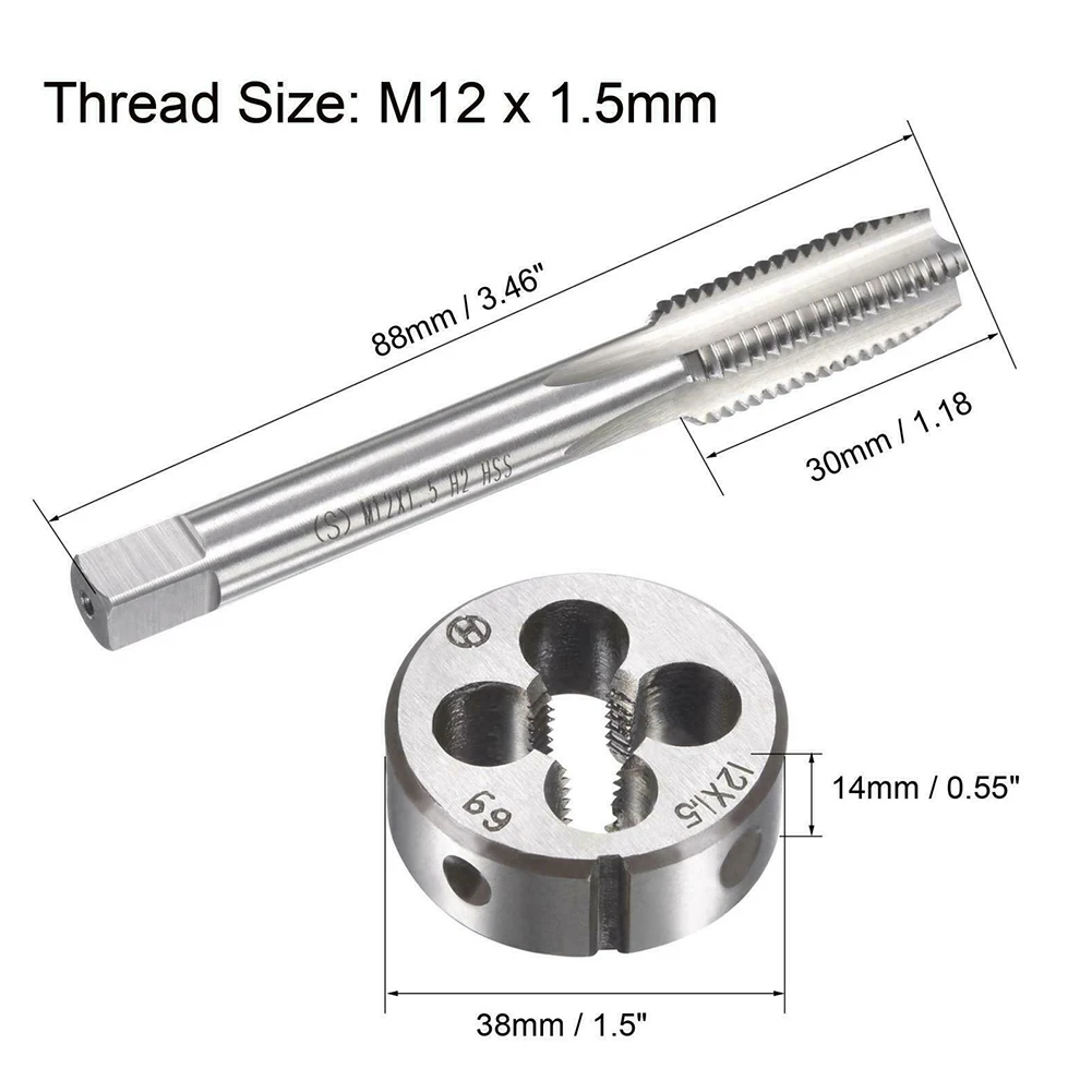 M12x1.5mm Metric Tap And Die Set High Speed Steel Machine Thread Tap With Round Die Metric Screw Thread Tap Drill Machine
M12x1.5mm Metric Tap And Die Set High Speed Steel Machine Thread Tap With Round Die Metric Screw Thread Tap Drill Machine