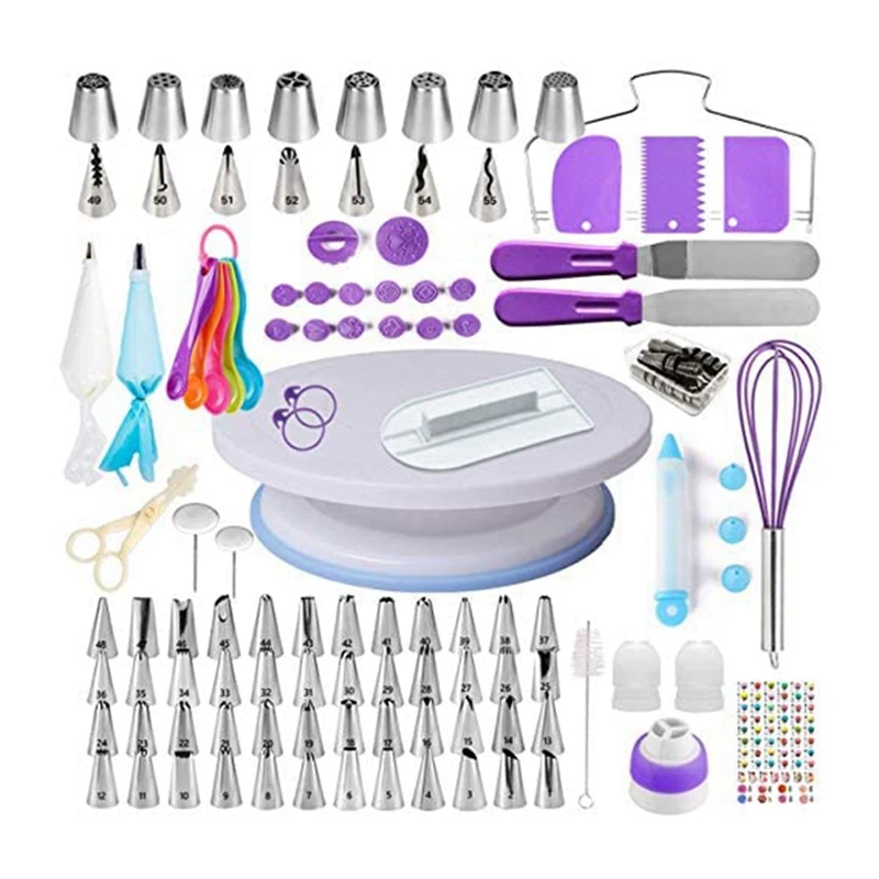 137-In-1 Cake Decorating Supplies Revolving Cake Turntable DIY Set Cake Baking Tools Cake Decorating Supplies Cake Stand
137-In-1 Cake Decorating Supplies Revolving Cake Turntable DIY Set Cake Baking Tools Cake Decorating Supplies Cake Stand
