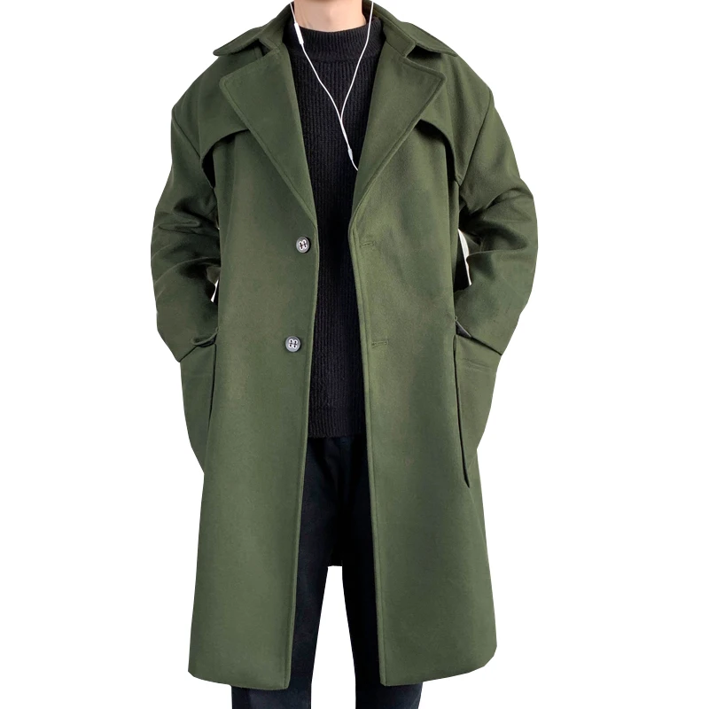 Mens Hooded Long Woolen Coats Oversized Solid Color Winter Windbreaker Korean Style Casual Outwear
Mens Hooded Long Woolen Coats Oversized Solid Color Winter Windbreaker Korean Style Casual Outwear