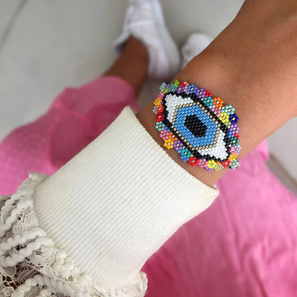 Go2Boho Турецкий Дурной глаз браслеты для женщин Boho ручной работы браслет подарок для друга Miyuki бусинки Pulseras Mujer Moda 2022 ювелирные изделия
Go2Boho Турецкий Дурной глаз браслеты для женщин Boho ручной работы браслет подарок для друга Miyuki бусинки Pulseras Mujer Moda 2022 ювелирные изделия