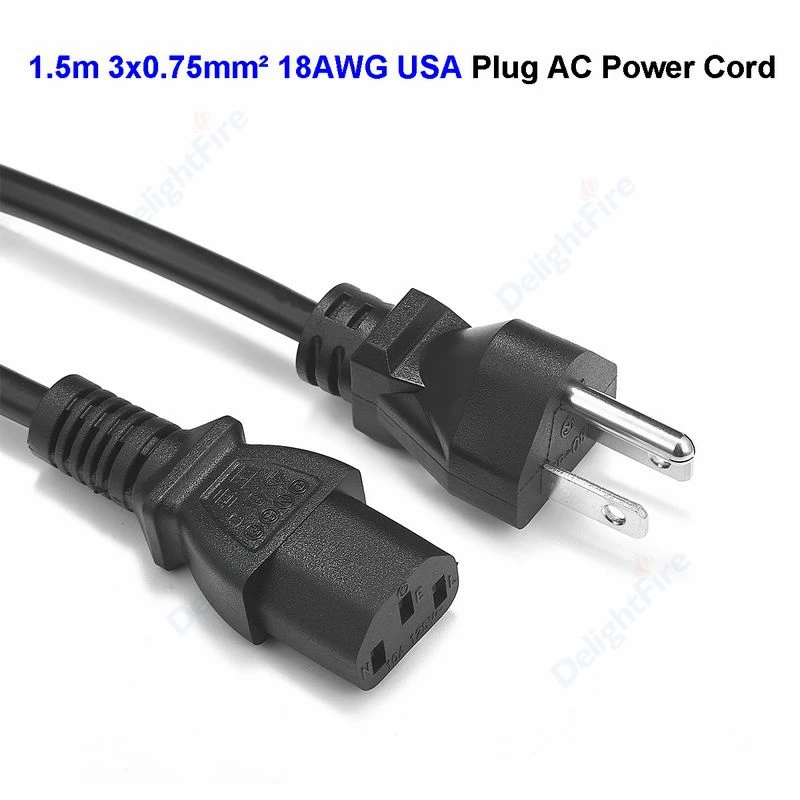 США Электрический шнур 1,5 м 18AWG NEMA 5-15P IEC C13 Удлинительный кабель питания для ПК компьютера монитора Xbox One LG TV HP 3D принтера
США Электрический шнур 1,5 м 18AWG NEMA 5-15P IEC C13 Удлинительный кабель питания для ПК компьютера монитора Xbox One LG TV HP 3D принтера