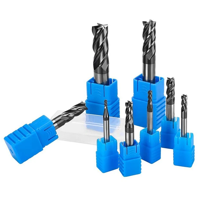 8 Pieces Of 4-Slot Tungsten Carbide Milling Cutter Set, Straight Shank Milling Cutter, CNC Milling Cutter 2-12 Mm
8 Pieces Of 4-Slot Tungsten Carbide Milling Cutter Set, Straight Shank Milling Cutter, CNC Milling Cutter 2-12 Mm