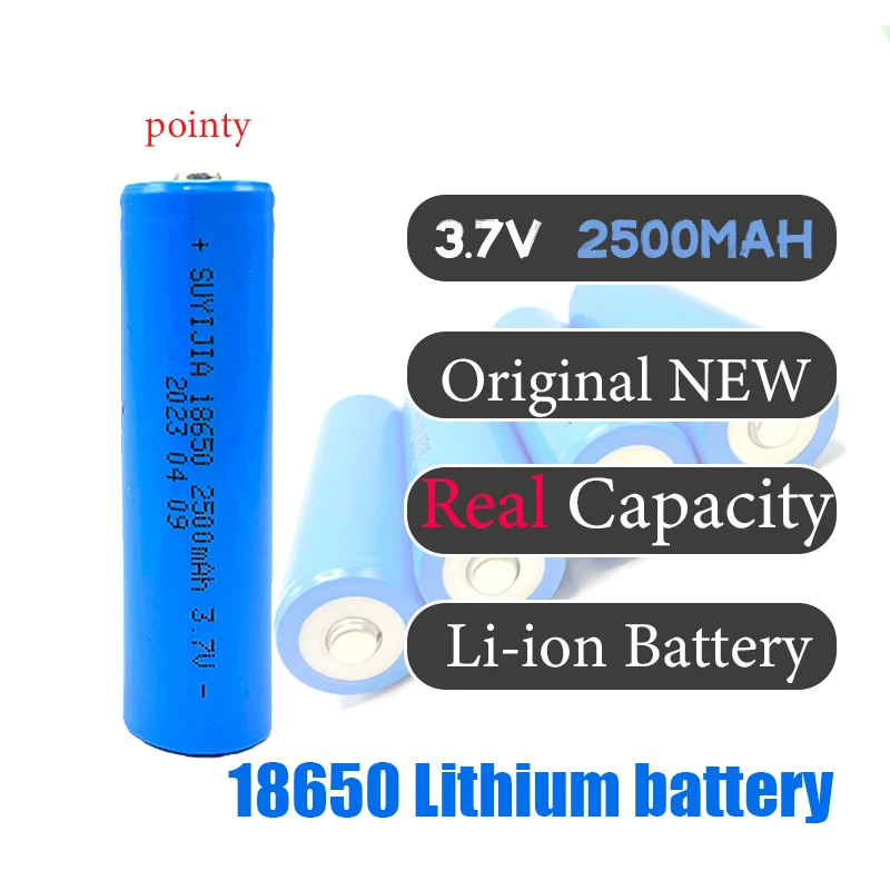 1pcs 3.7V 18650 2500mAh Pointed Battery li-ion Rechargeable Batteries High Capacity Power Batteria for Flashlight Torch Headlamp
1pcs 3.7V 18650 2500mAh Pointed Battery li-ion Rechargeable Batteries High Capacity Power Batteria for Flashlight Torch Headlamp