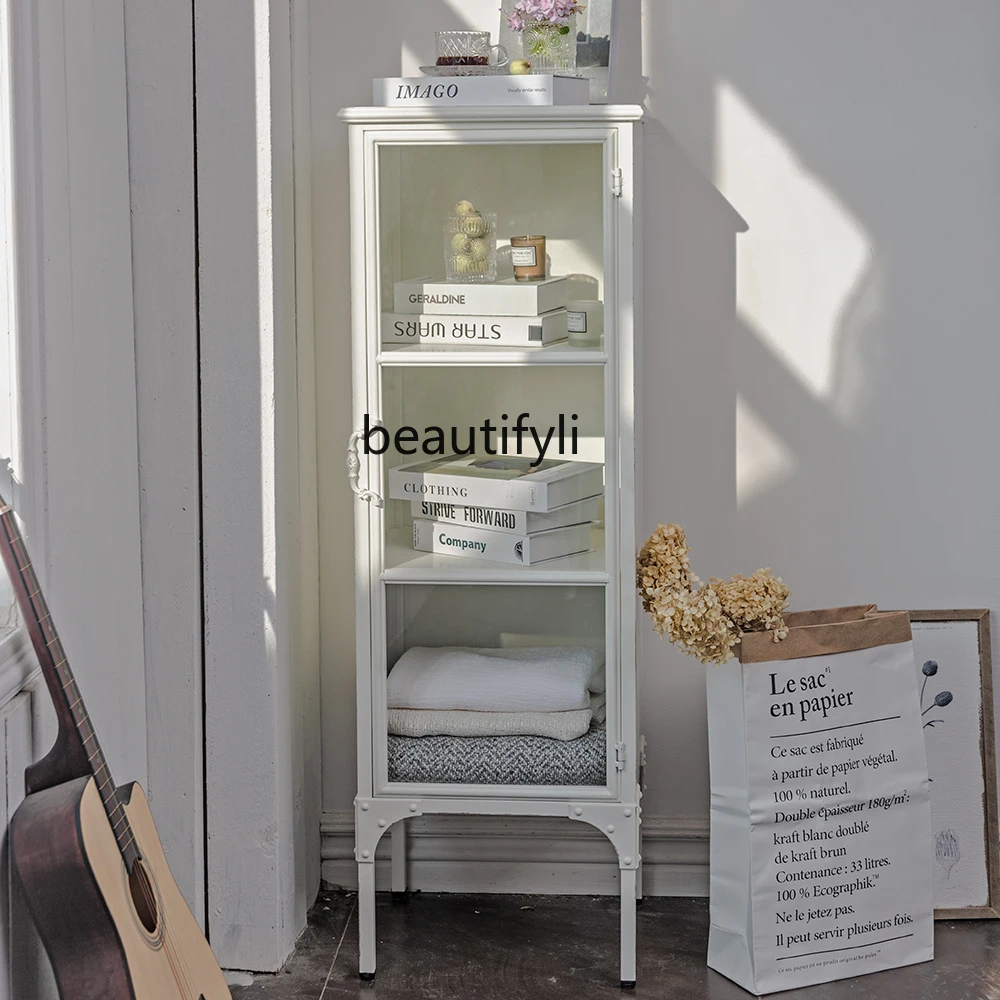 zqFrench Country White Iron Sheet Glass Storage Side Cabinet Display Cabinet Living Room Sofa Storage Corner Cabinet 
zqFrench Country White Iron Sheet Glass Storage Side Cabinet Display Cabinet Living Room Sofa Storage Corner Cabinet