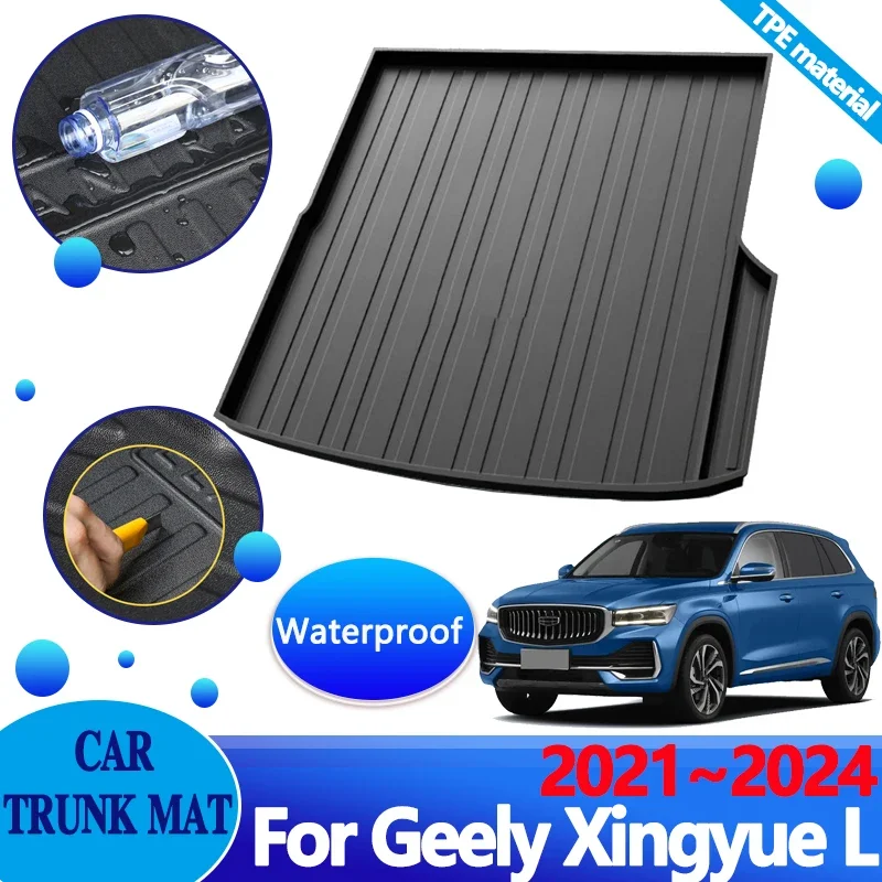 Коврики для багажника автомобиля, коврики для Geely Xingyue L Accessories Monjaro KX11 2021 ~ 2024, водонепроницаемые защитные коврики, мягкие коврики для хранения 
Коврики для багажника автомобиля, коврики для Geely Xingyue L Accessories Monjaro KX11 2021 ~ 2024, водонепроницаемые защитные коврики, мягкие коврики для хранения