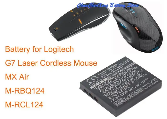 Cameron Sino 600mAh Battery L-LL11, NTA2319 for Logitech G7 Laser Cordless Mouse, M-RBQ124, MX Air, M-RCL124
Cameron Sino 600mAh Battery L-LL11, NTA2319 for Logitech G7 Laser Cordless Mouse, M-RBQ124, MX Air, M-RCL124