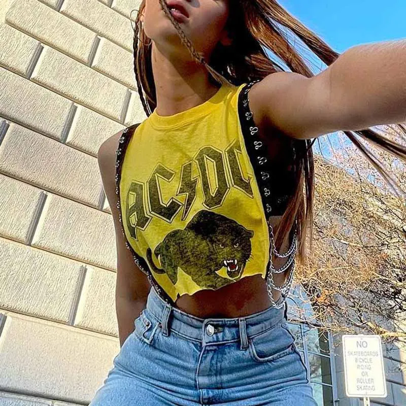 Женский Свободный жилет с принтом, повседневный топ с круглым вырезом и цепочкой, одежда для лета, 2022
Женский Свободный жилет с принтом, повседневный топ с круглым вырезом и цепочкой, одежда для лета, 2022