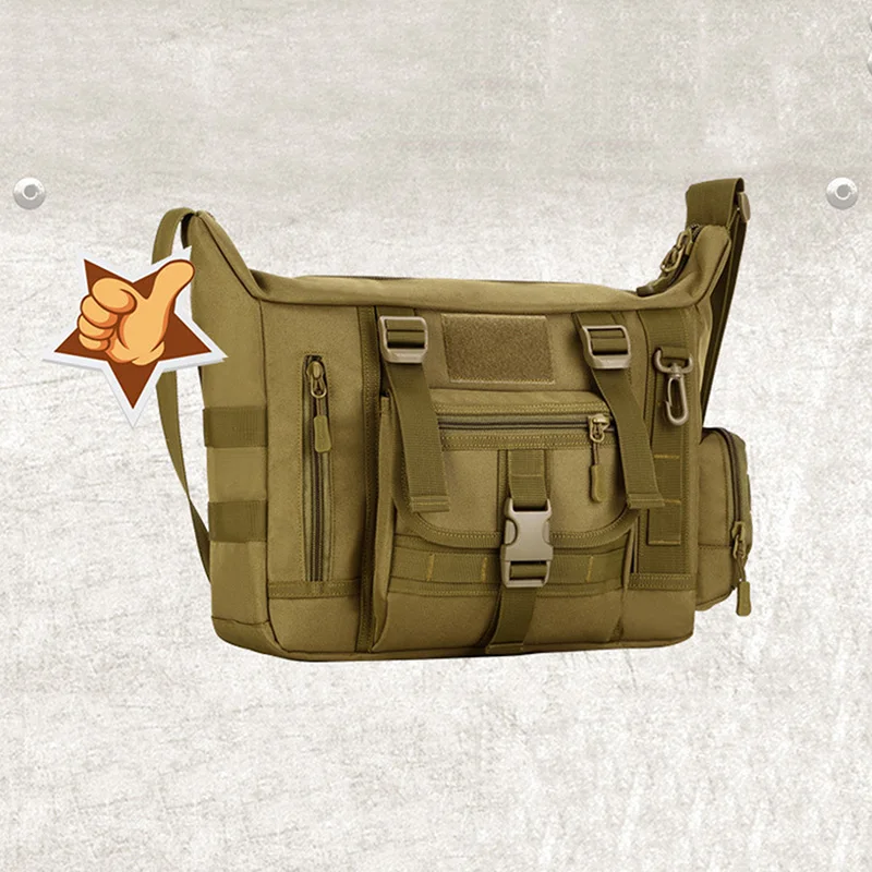 

Вместительная сумка-мессенджер, водонепроницаемая мужская сумка на плечо, водонепроницаемая дорожная сумка-слинг, Мужская большая дорожная черная тактическая сумка коричневого цвета