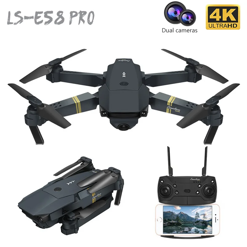 

E58 Drone 4K HD Dual ESC Camera Aerial Photography Obstacle Avoidance Optical Flow Position Helicopter Foldable RC Quadcopter