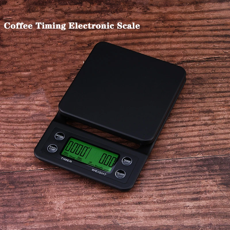

3kg /5kg Coffee Weighing 0.1g Drip Coffee Scale with Timer Digital Kitchen Scale High Precision LCD Scales