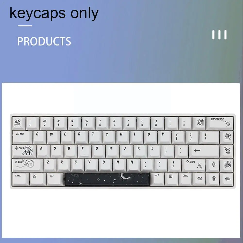 140s космическая тема для 108 104 87 84 68 Механическая доска эргономичные колпачки с подсветкой для Mx механический A5d4
140s космическая тема для 108 104 87 84 68 Механическая доска эргономичные колпачки с подсветкой для Mx механический A5d4