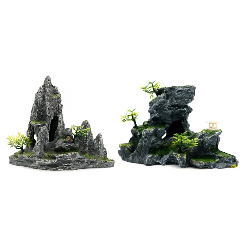 2X Ornament Creative Resin Artificial Beautiful Ornament Hill Landscape Mountain Decor Rockery For Aquarium Fish Tank
2X Ornament Creative Resin Artificial Beautiful Ornament Hill Landscape Mountain Decor Rockery For Aquarium Fish Tank