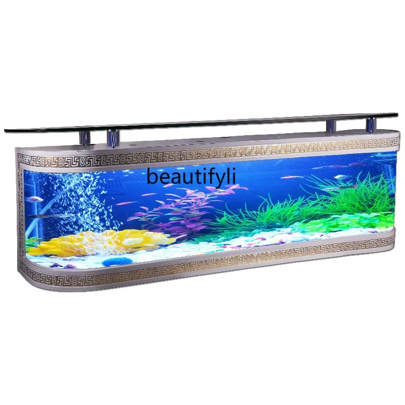 European Fish Tank Aquarium TV Cabinet Ecological Change Water Floor Type Glass Bar Household Living Room Coffee Table
European Fish Tank Aquarium TV Cabinet Ecological Change Water Floor Type Glass Bar Household Living Room Coffee Table