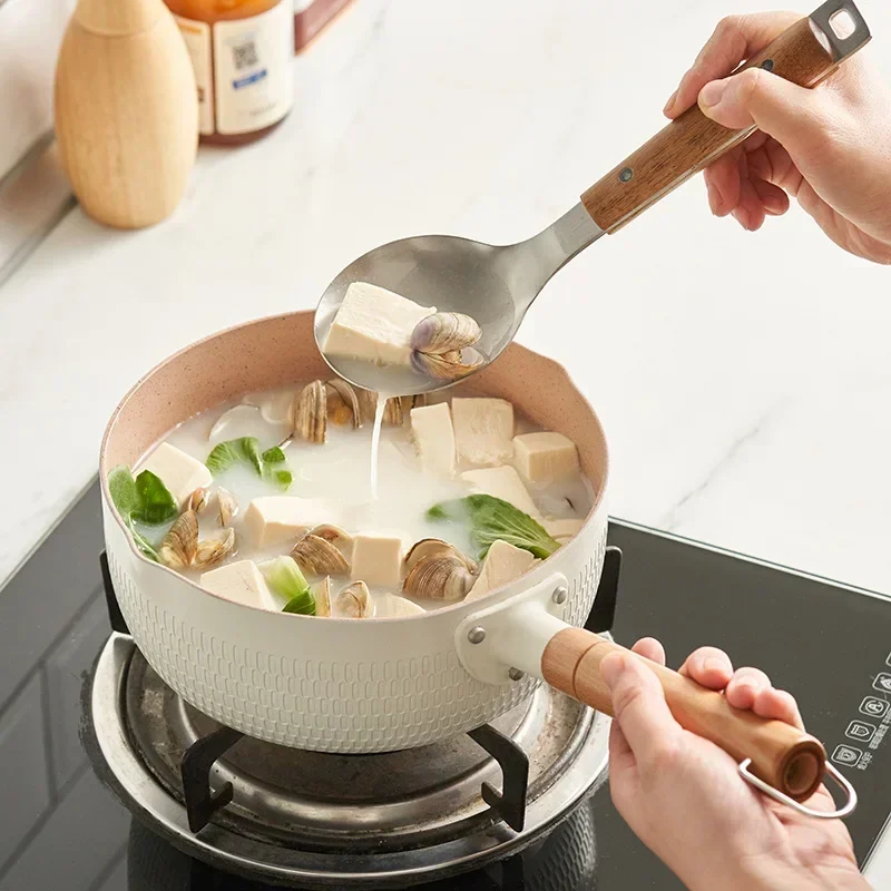 Japanese Style Frying Pan With Lids Non Stick Stainless Steel Saucepan Milk Pot Covers Noodles Soup Pot Hot Thick Home Kitchen
Japanese Style Frying Pan With Lids Non Stick Stainless Steel Saucepan Milk Pot Covers Noodles Soup Pot Hot Thick Home Kitchen