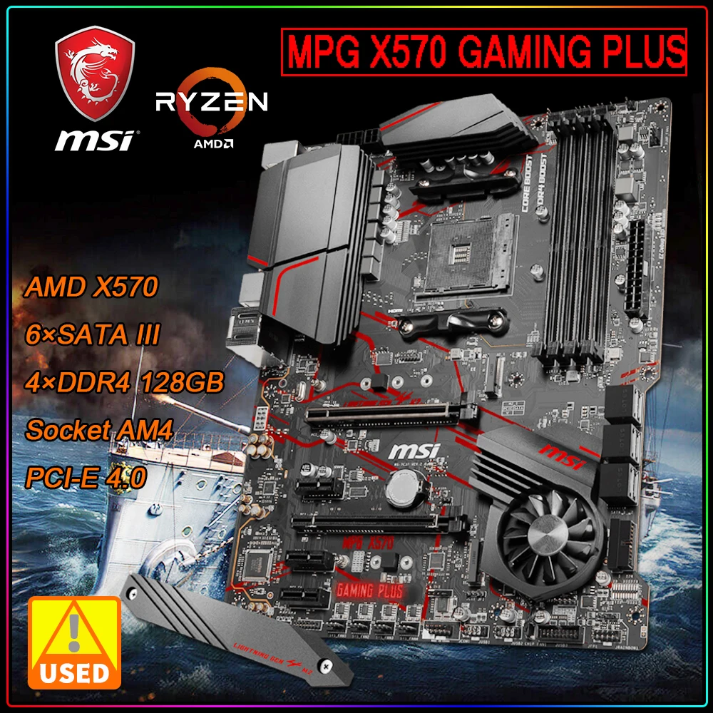 AM4 MotherboardMSI MPG X570 GAMING PLUS Motherboard For RYZEN 5 5600G CPU Socket AM4 4xDDR4 PCI-E 4.0 SATA III M.2 USB3.2 HDMI
AM4 MotherboardMSI MPG X570 GAMING PLUS Motherboard For RYZEN 5 5600G CPU Socket AM4 4xDDR4 PCI-E 4.0 SATA III M.2 USB3.2 HDMI