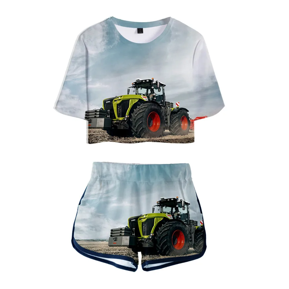 Tractor Pattern T-shirts Shorts Girls Sexy Sport suit Tracksuit Shirts Outfit 3D Leisure Two Piece Set Women Tops and Shorts
Tractor Pattern T-shirts Shorts Girls Sexy Sport suit Tracksuit Shirts Outfit 3D Leisure Two Piece Set Women Tops and Shorts