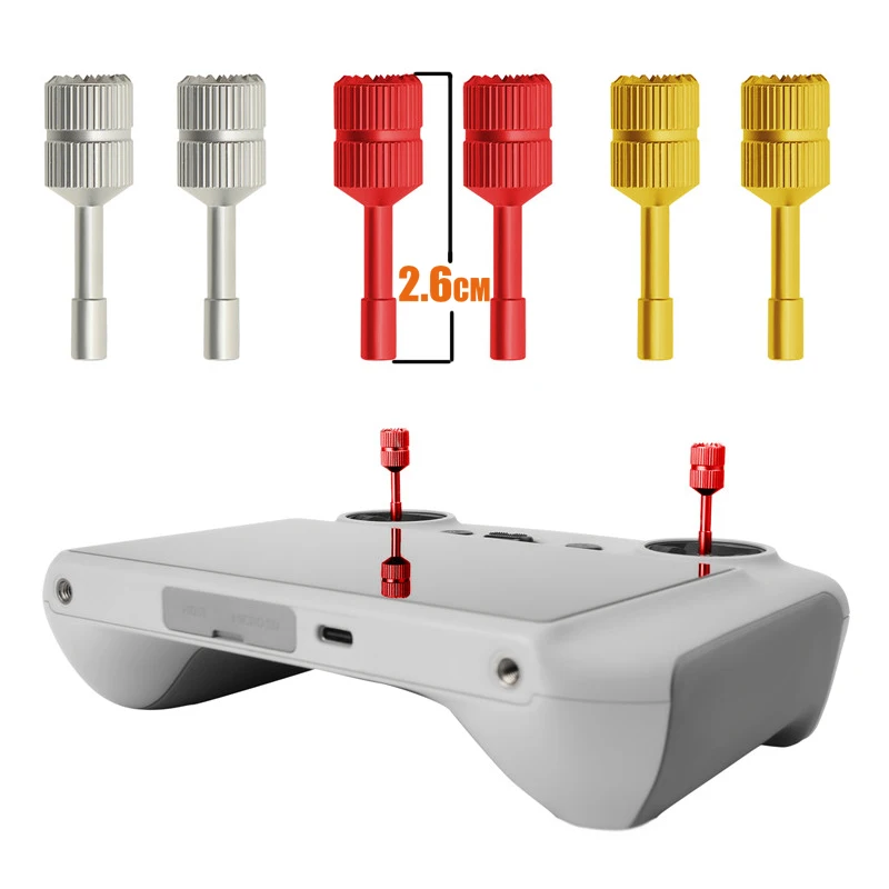 2.6CM 1Pair For DJI RC Remote Controller Extended Joystick Aluminum Thumb Stick Rocker for DJI RC Mini 3 Pro Drone Accessories
2.6CM 1Pair For DJI RC Remote Controller Extended Joystick Aluminum Thumb Stick Rocker for DJI RC Mini 3 Pro Drone Accessories