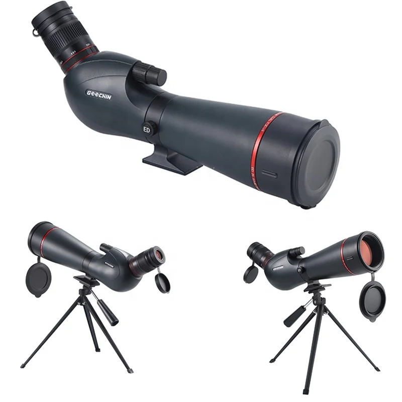 

20-60X80 Telescope Astronomical Monocular Spotting Scope Suppliers Bak4 Optical Angled Spotting Scope Smooth for bird watching