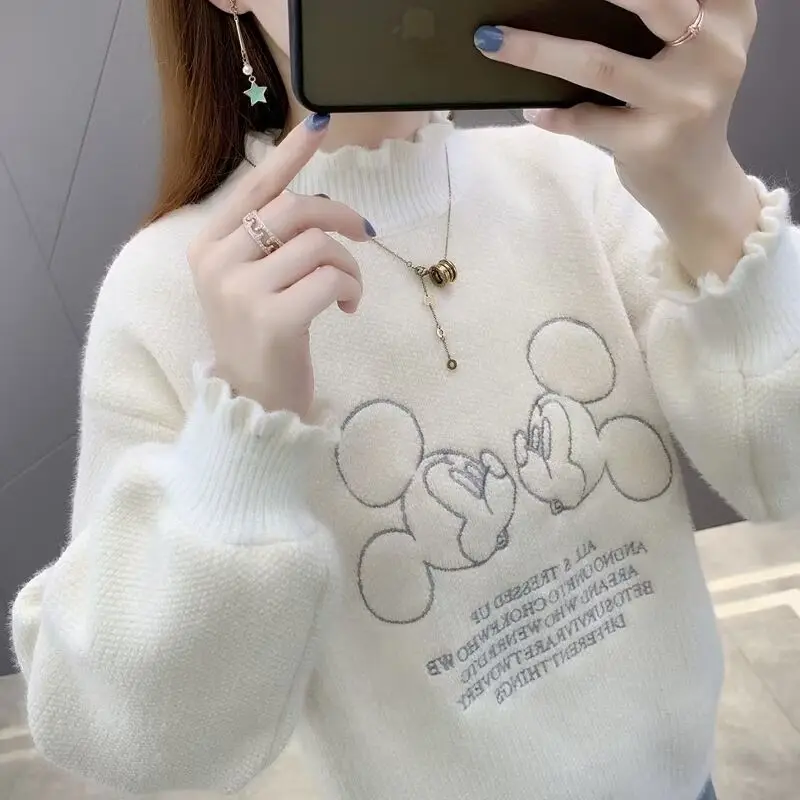 Turtleneck Knitted Sweaters Women Jumper 2022 Winter Clothes Fashion Pullover Long Sleeve Tops Wool Knitted Pile Collar Sweet 
Turtleneck Knitted Sweaters Women Jumper 2022 Winter Clothes Fashion Pullover Long Sleeve Tops Wool Knitted Pile Collar Sweet