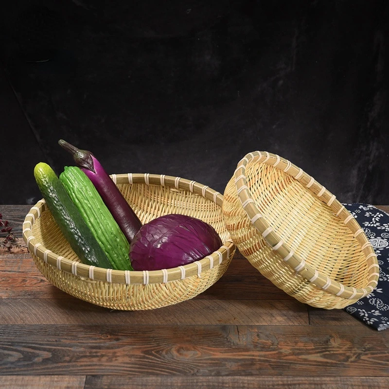 Handmade Weaving Bamboo Sieve Raft Round Dustpan DIY Decorative Fruit Bread Basket Kitchen Storage
Handmade Weaving Bamboo Sieve Raft Round Dustpan DIY Decorative Fruit Bread Basket Kitchen Storage
