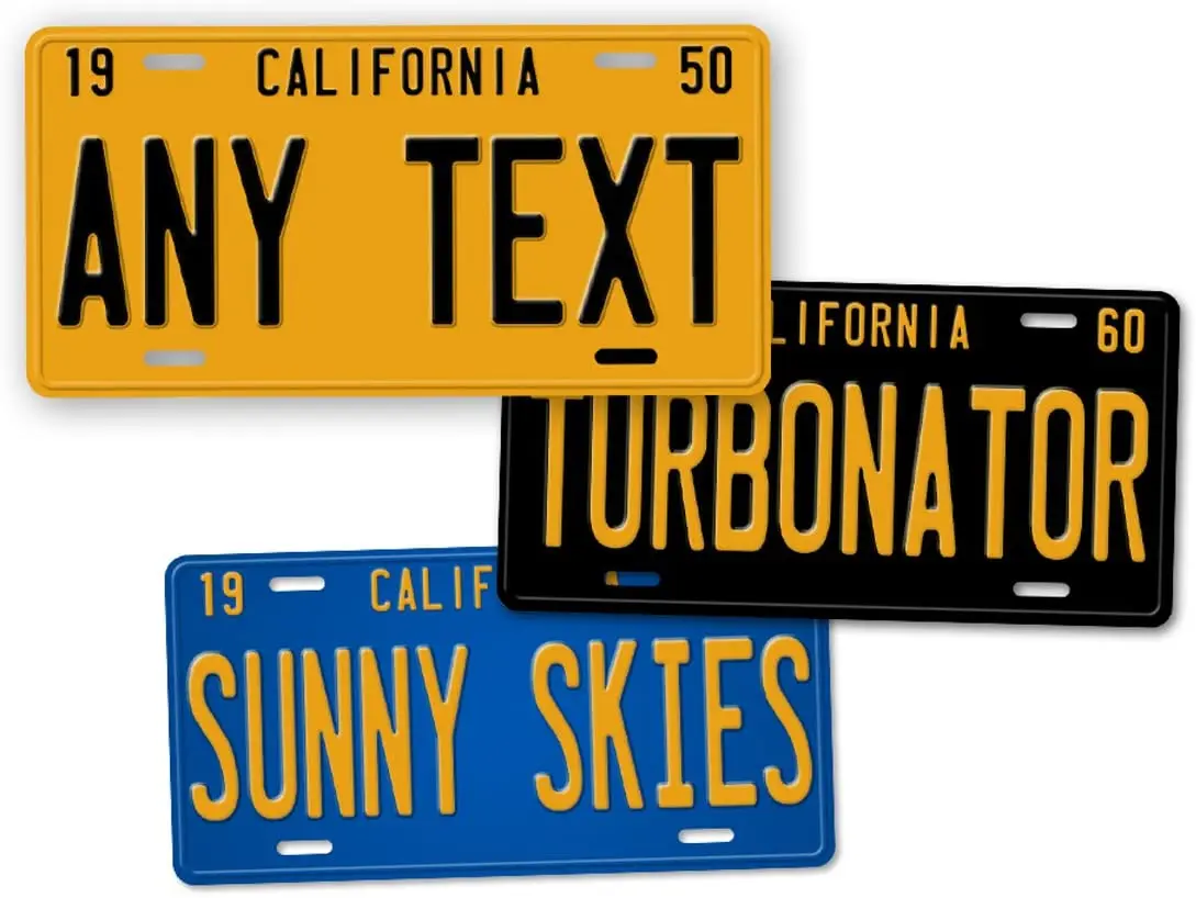 

Antique Retro California State Auto Tag Official 1950s 1960s 1970s Vintage Replica CA License Plate Any Text! Personalized Sign