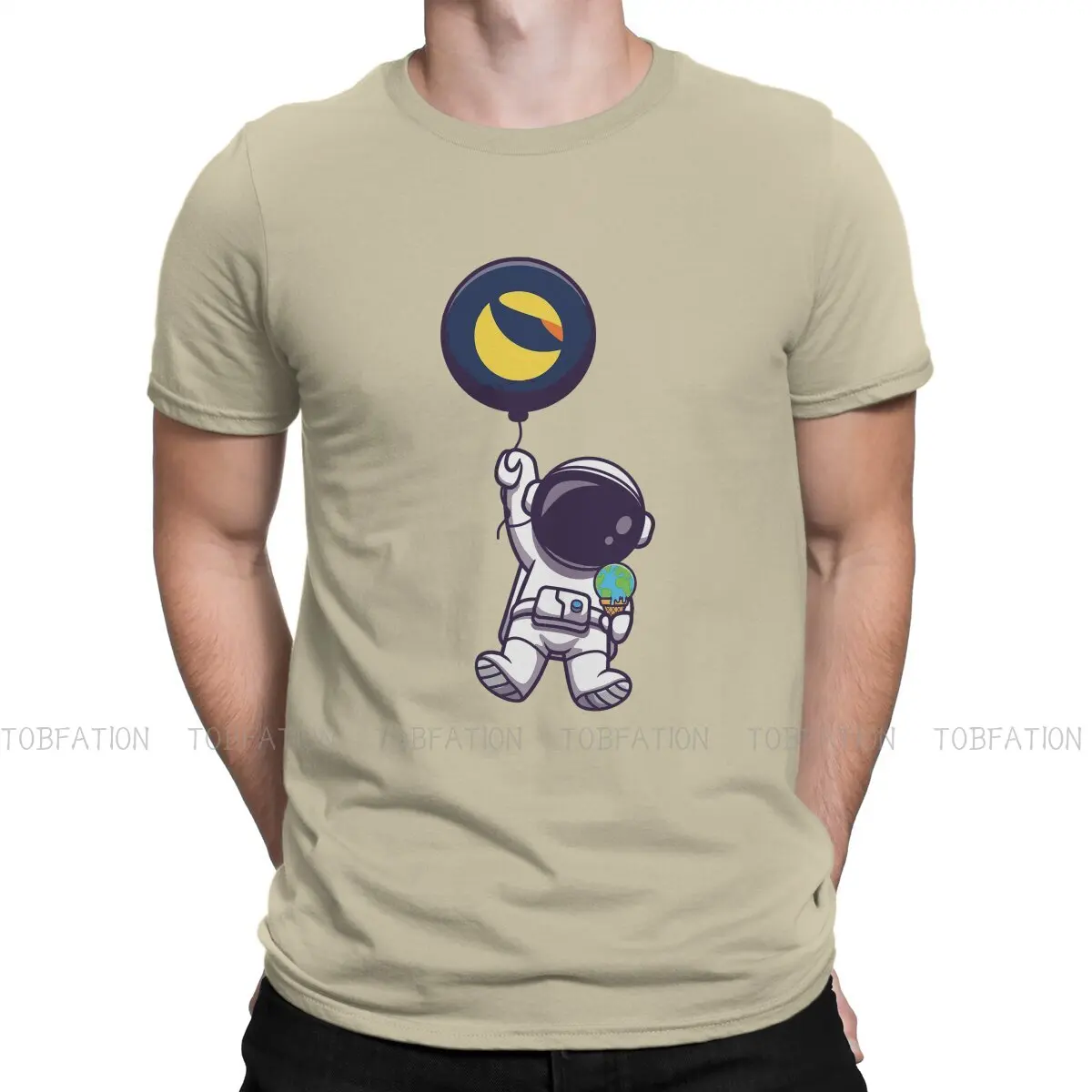 

Luna Coin Virtual Currency Crewneck TShirts Terra Crypto Token Rocket Personalize Homme T Shirt New Trend Clothing Size S-6XL