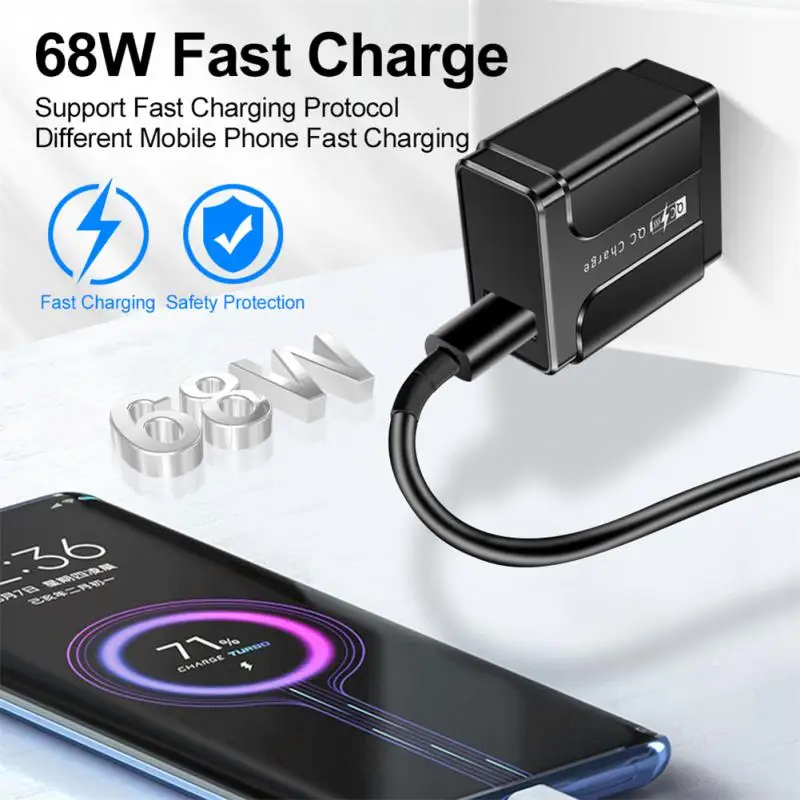USB Charger Quick Charge 68W Mobile Phone Charger Adapter For IPhone Samsung Xiaomi Huawei Universal Wall Charger Adapter
USB Charger Quick Charge 68W Mobile Phone Charger Adapter For IPhone Samsung Xiaomi Huawei Universal Wall Charger Adapter