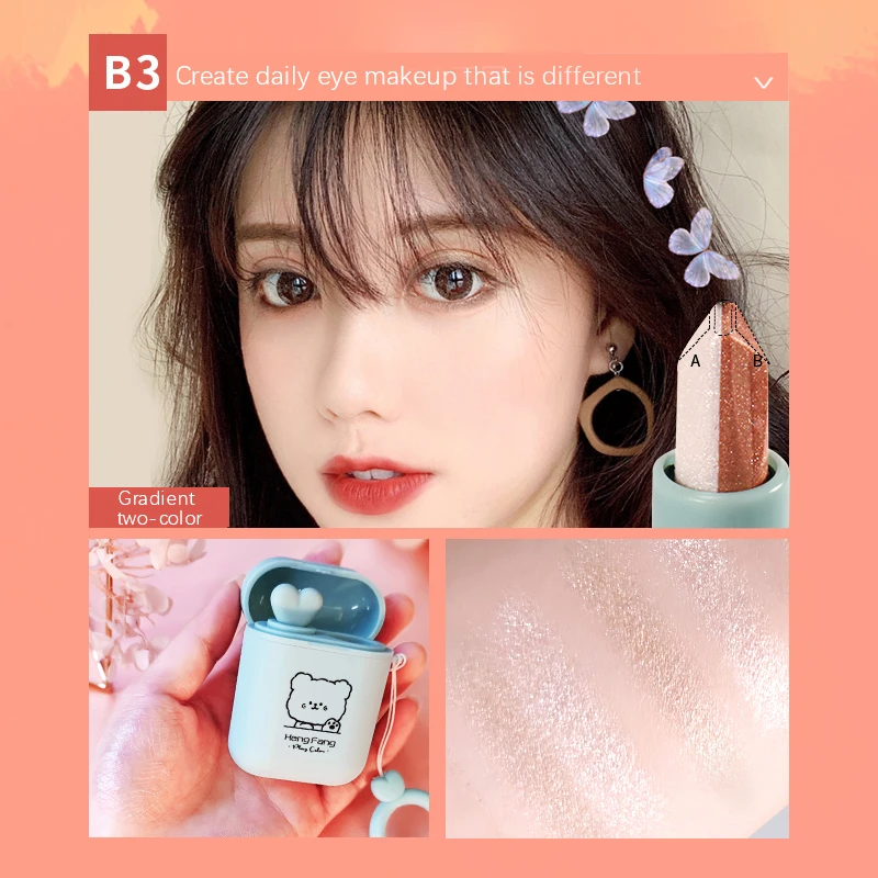 Waterproof Double Color Gradient Velvet Eye Makeup Shadow Stick Mix Glitter Matte Eyeshadow Pallete Pen Dual Color Shadow TSLM1
Waterproof Double Color Gradient Velvet Eye Makeup Shadow Stick Mix Glitter Matte Eyeshadow Pallete Pen Dual Color Shadow TSLM1