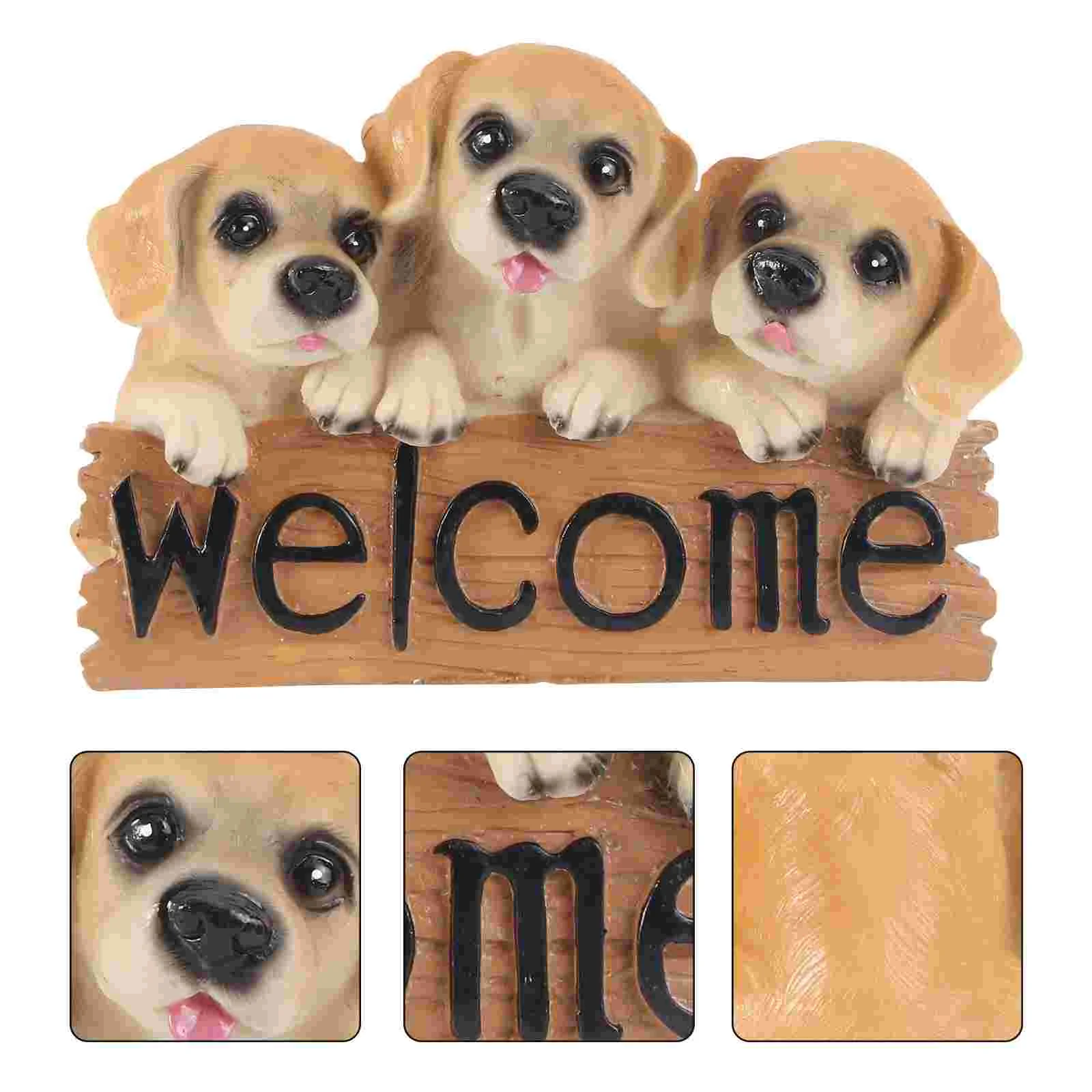 Dog Puppy Welcome Figurines Decor Garden Resin Sign Statues Statue Pattern Realisticanimal French Paradefigurine Ornament
Dog Puppy Welcome Figurines Decor Garden Resin Sign Statues Statue Pattern Realisticanimal French Paradefigurine Ornament